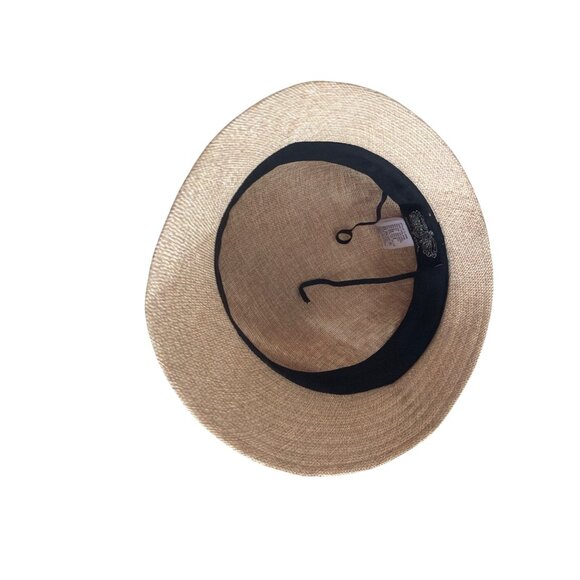 Angela & William Beige Womens Cloche Hat With Lace Band & Flower Accent - Picture 3 of 5